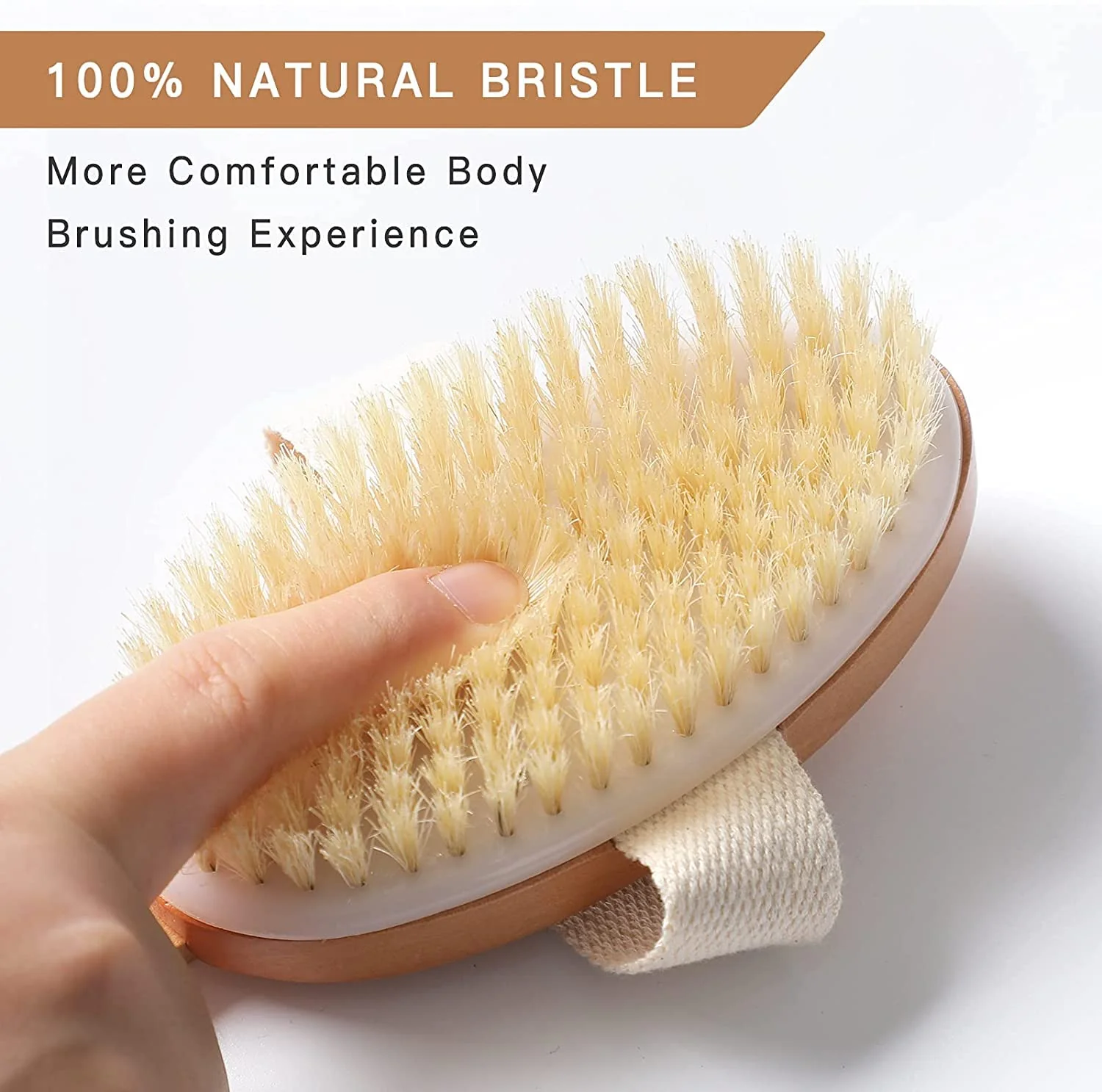 Long-Handle Wooden Bath Brush - Image 3
