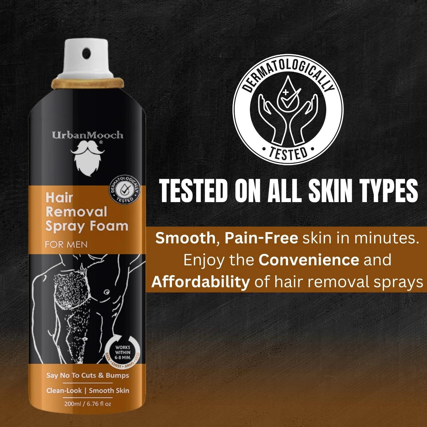 Pack of 2 Painless Hair Removal Spray Foam for Clean & Smooth Skin, 400ml(Each 200ml) - Image 3