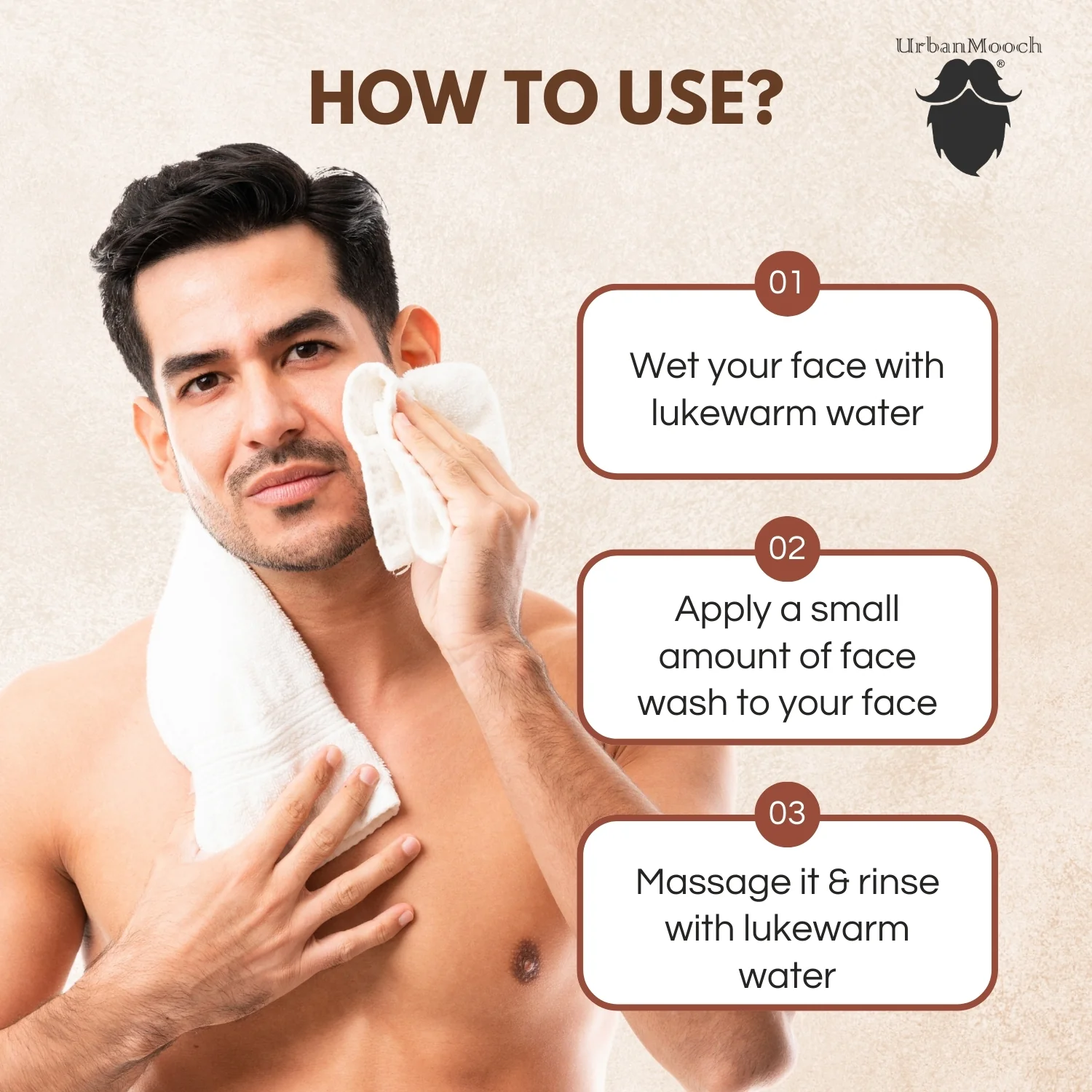 UrbanMooch Rice Water Face Wash for Men - Image 4