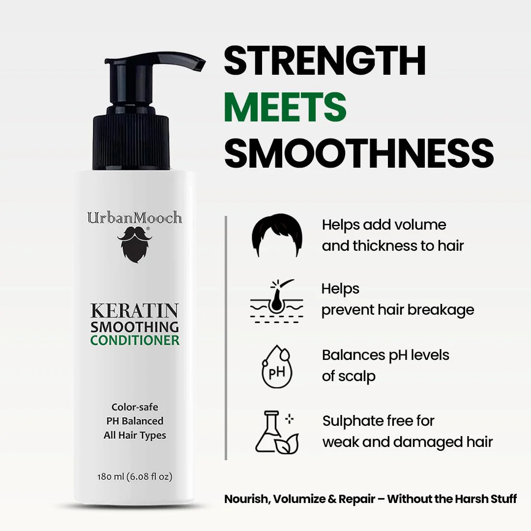 UrbanMooch Keratin Smoothing Conditioner for Men – Frizz Control & Deep Nourishment - Image 5