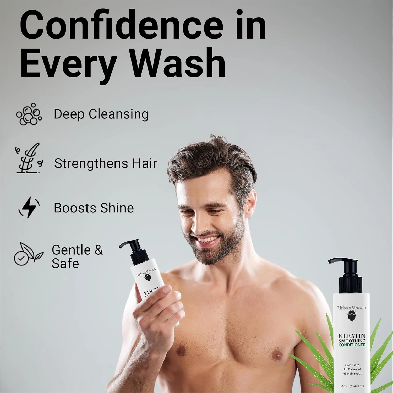 UrbanMooch Keratin Smoothing Conditioner for Men – Frizz Control & Deep Nourishment - Image 6